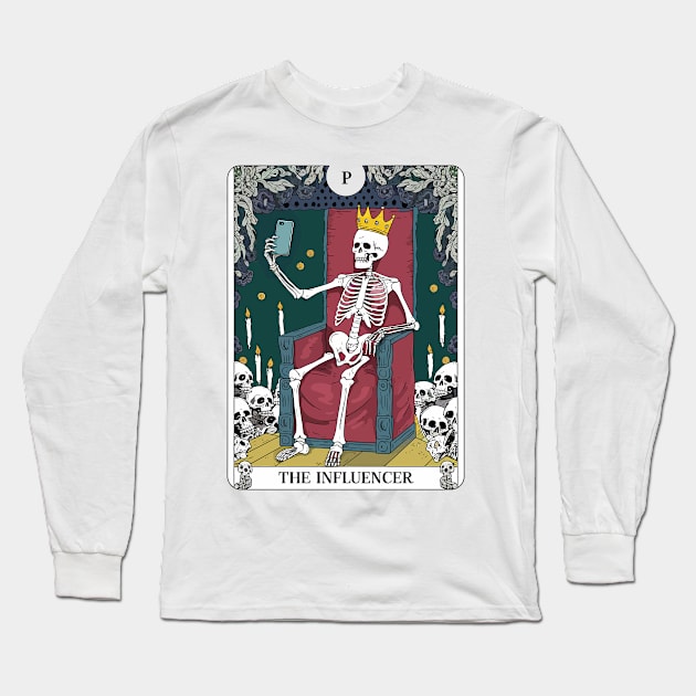 Funny Tarot Card : The Influencer Long Sleeve T-Shirt by Custom Prints HD